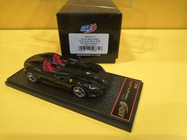 BBR Models BBRC221A - Ferrari Monza SP2 2018 Nuovo Nero Daytona