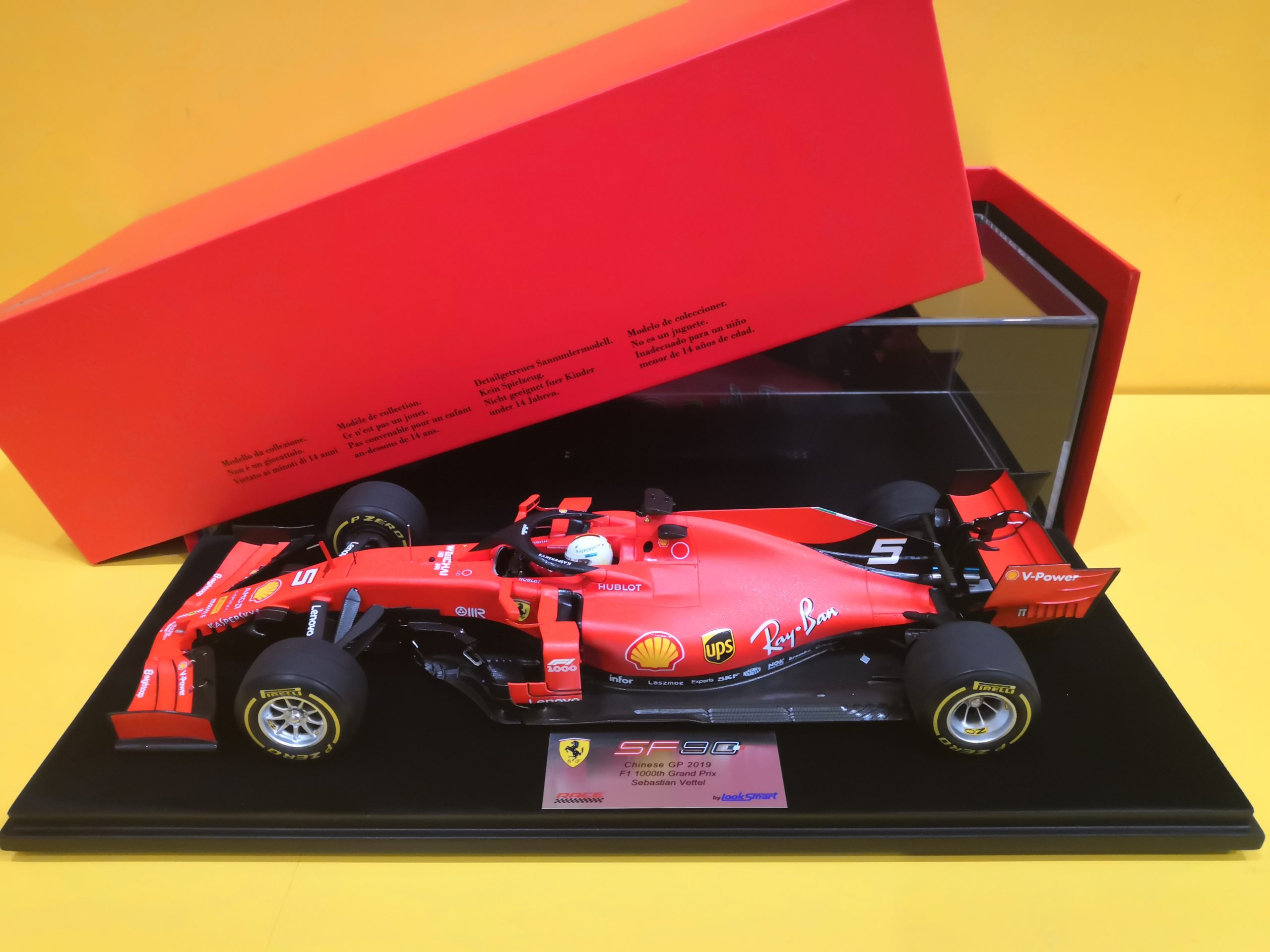 5 Sebastian Vettel Nuovo in Scatola 1-43 F1 2019 FERRARI SF71H N 