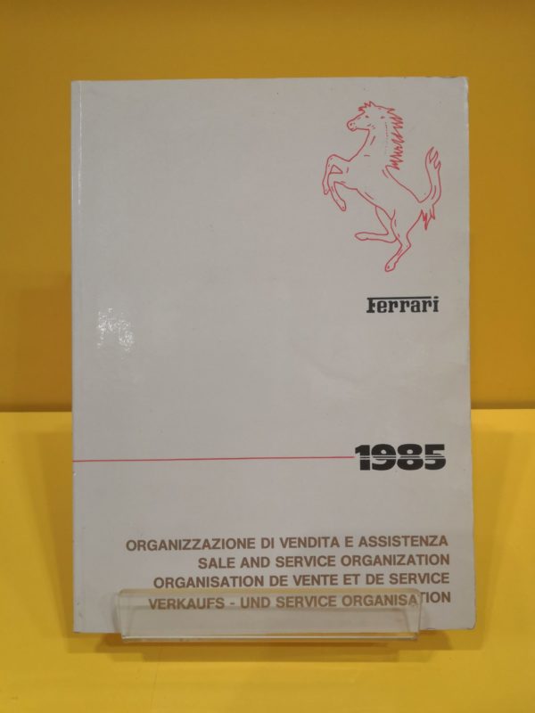 Organizzazione di Vendita e Assistenza 1985 #337/85