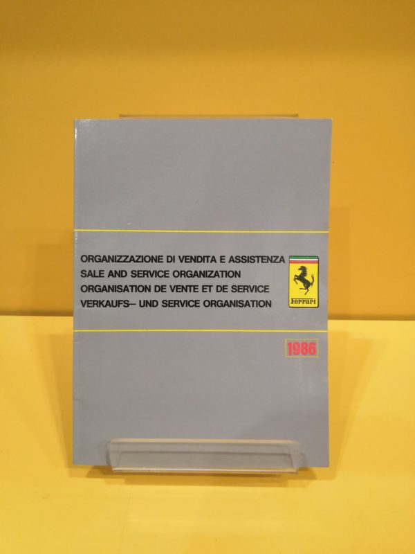 Organizzazione di Vendita e Assistenza 1986 #408/86