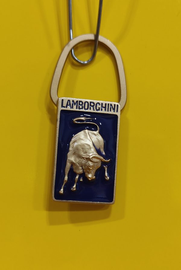 Portachiavi tipo Lorioli per Lamborghini sfondo Blu