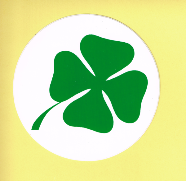 Adesivo Quadrifoglio 9 cm
