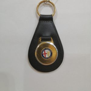 Portachiavi in Pelle Nera Alfa Romeo
