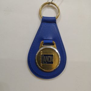 Portachiavi in Pelle Blu Lancia