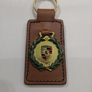 Portachiavi in Pelle con Corona d'Alloro Porsche