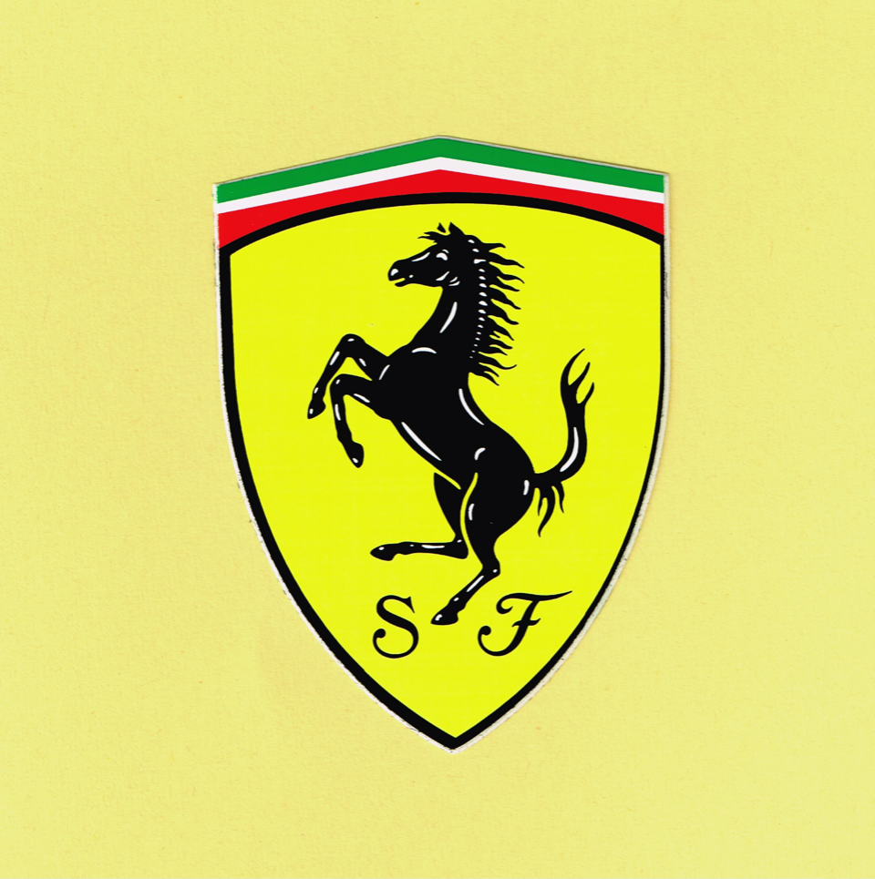 Adesivo Ferrari Scudo 5 x 3.5 cm