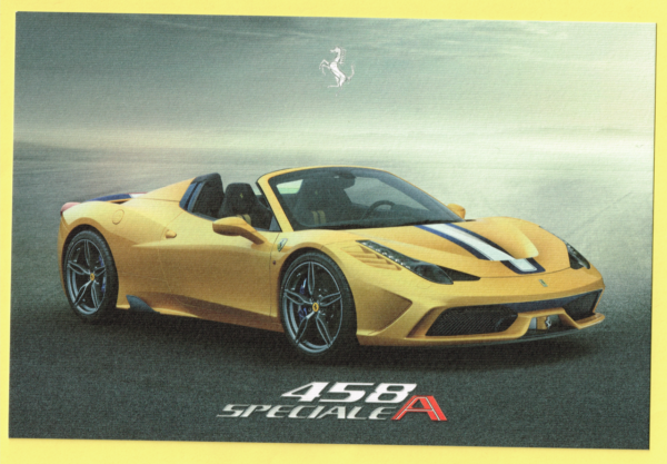 Cartolina Dati Tecnici Ferrari 458 Speciale A