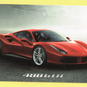 Cartolina Dati Tecnici Ferrari 488 GTB