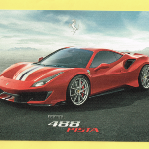 Cartolina Dati Tecnici Ferrari 488 Pista
