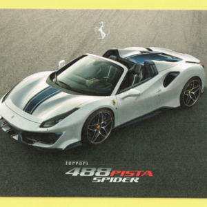 Cartolina Dati Tecnici Ferrari 488 Pista Spider
