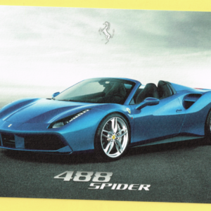 Cartolina Dati Tecnici Ferrari 488 Spider