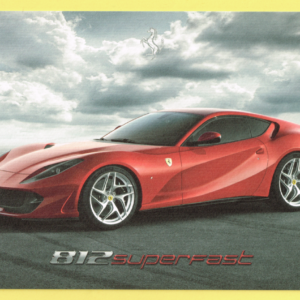 Cartolina Dati Tecnici Ferrari 812 Superfast