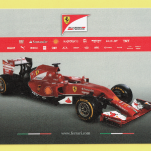 Cartolina Dati Tecnici Ferrari F14 T