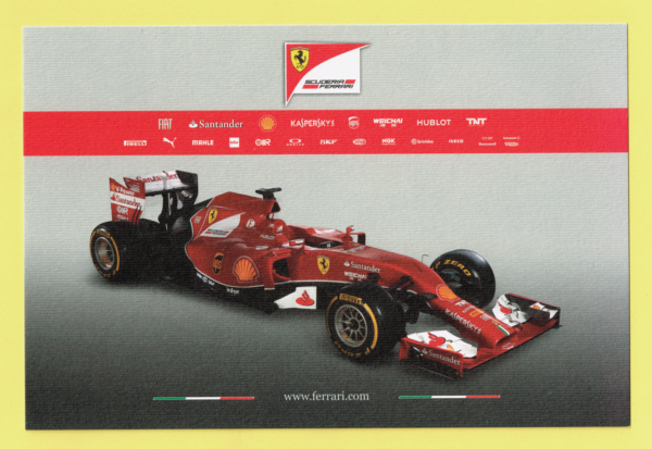 Cartolina Dati Tecnici Ferrari F14 T