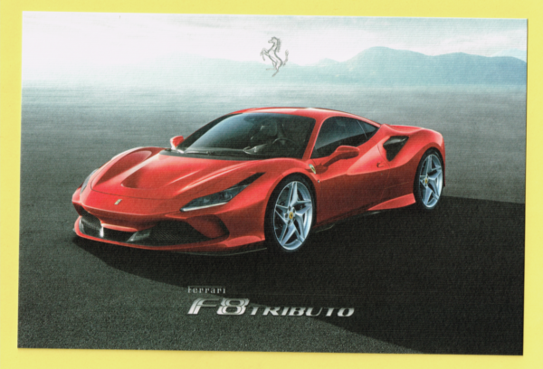 Cartolina Dati Tecnici Ferrari F8 Tributo