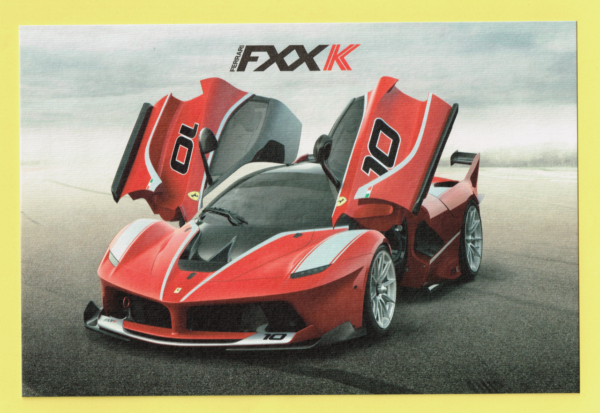 Cartolina Dati Tecnici Ferrari FXX K