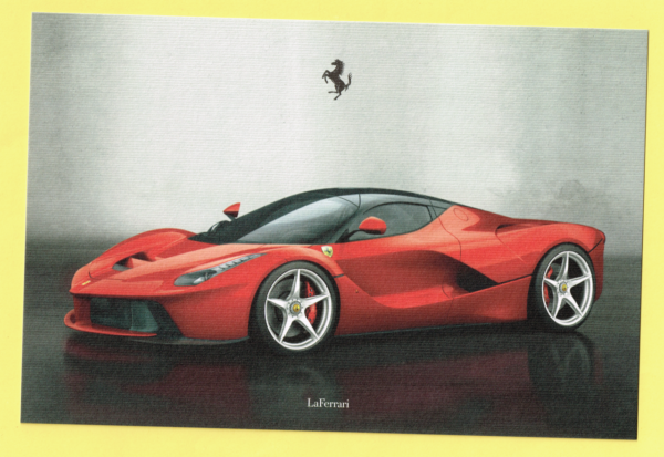 Cartolina Dati Tecnici Ferrari LaFerrari