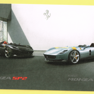 Cartolina Dati Tecnici Ferrari Monza SP1 & Ferrari Monza SP2