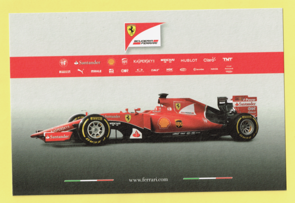 Cartolina Dati Tecnici Ferrari SF15-T