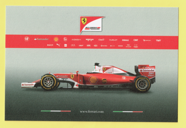 Cartolina Dati Tecnici Ferrari SF16-H