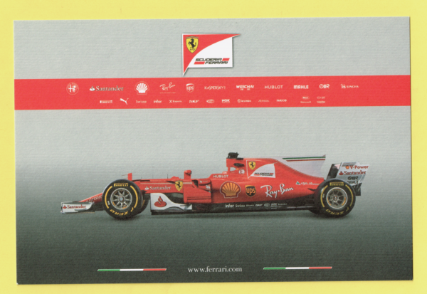 Cartolina Dati Tecnici Ferrari SF70H