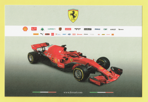 Cartolina Dati Tecnici Ferrari SF71H