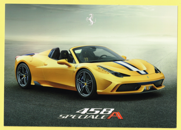 Cartolina Preview Ferrari 458 Speciale A