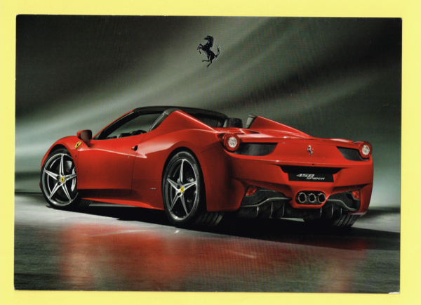 Cartolina Preview Ferrari 458 Spider