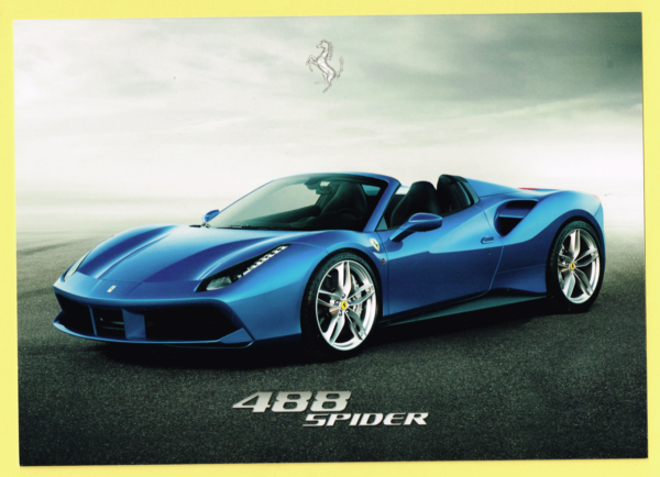 Cartolina Preview Ferrari 488 Spider