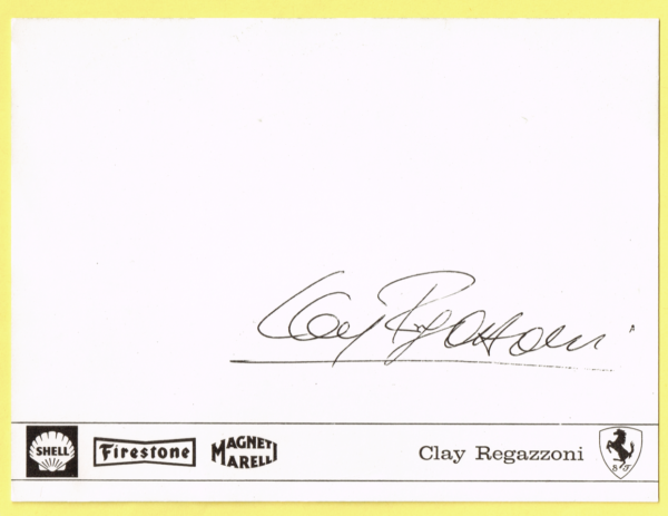 Cartolina Scuderia Ferrari 1969 Clay Regazzoni - immagine 2