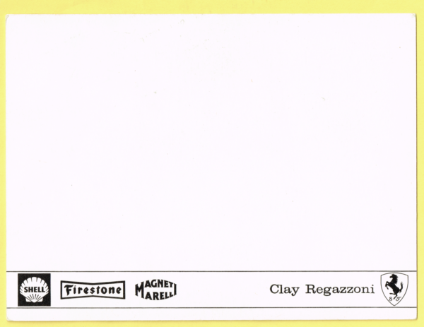 Cartolina Scuderia Ferrari 1970 Clay Regazzoni - immagine 2