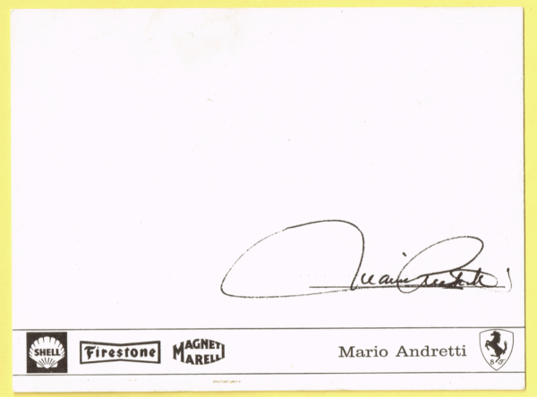 Cartolina Scuderia Ferrari 1970 Mario Andretti - immagine 2