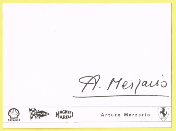 Cartolina Scuderia Ferrari 1972 Arturo Merzario - immagine 2