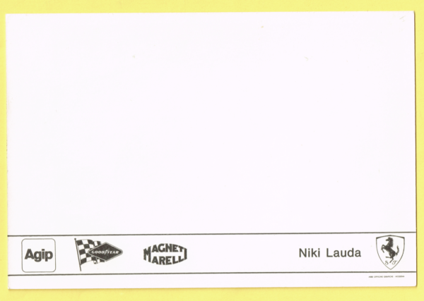 Cartolina Scuderia Ferrari 1975 Niki Lauda - immagine 2