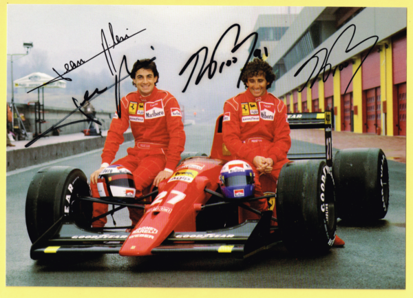 Cartolina Scuderia Ferrari 1991 Jean Alesi & Alain Prost #645/91