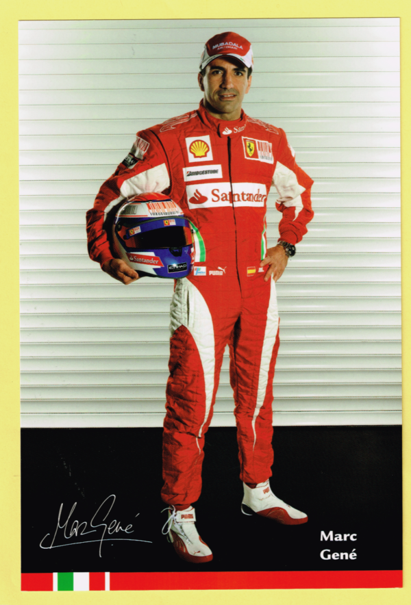 Cartolina Scuderia Ferrari 2010 Marc Gené #3673/10