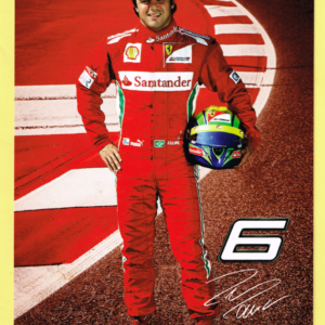 Cartolina Scuderia Ferrari 2012 Felipe Massa #4247/12 (Con Firma)