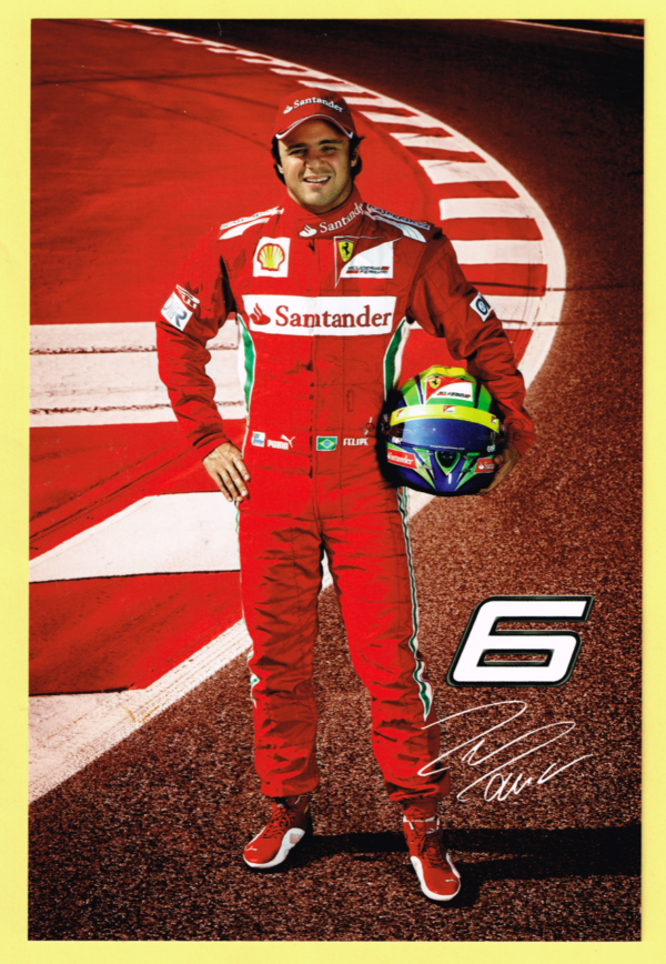 Cartolina Scuderia Ferrari 2012 Felipe Massa #4247/12 (Con Firma)
