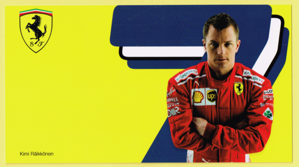 Cartolina Scuderia Ferrari 2018 Kimi Raikkonen