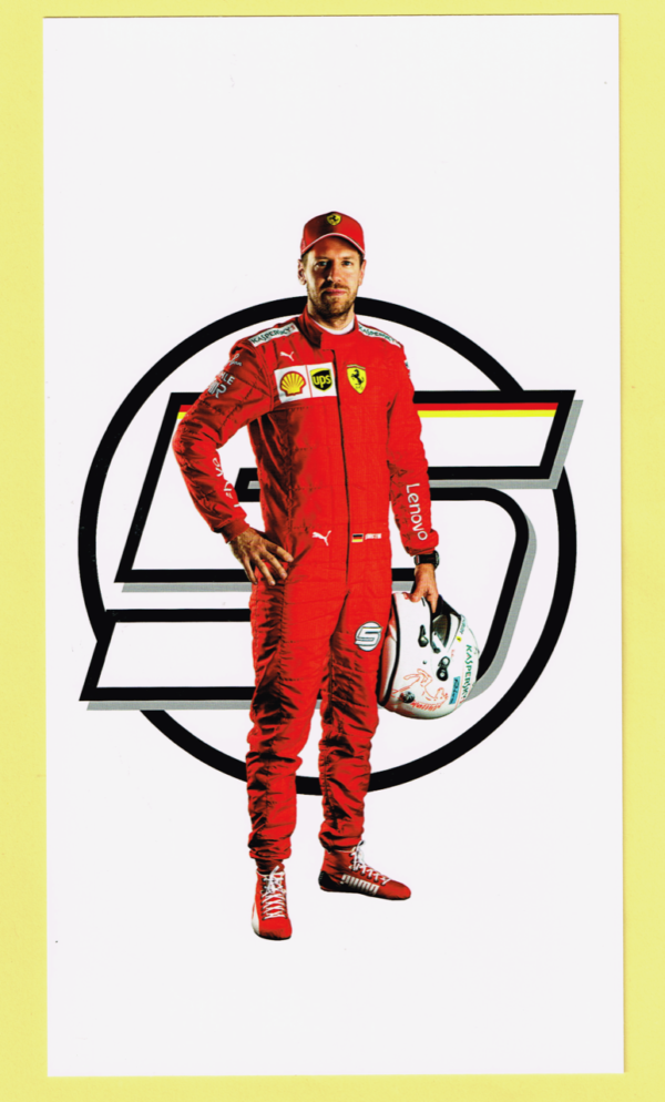 Cartolina Scuderia Ferrari 2019 90 Years Sebastian Vettel