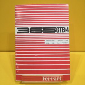 Ferrari 365 GTB/4 - Additional Instructions for the 1971 USA Version #47/71