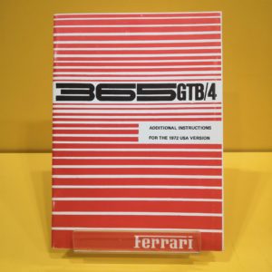 Ferrari 365 GTB/4 - Additional Instructions for the 1972 USA Version #47/71