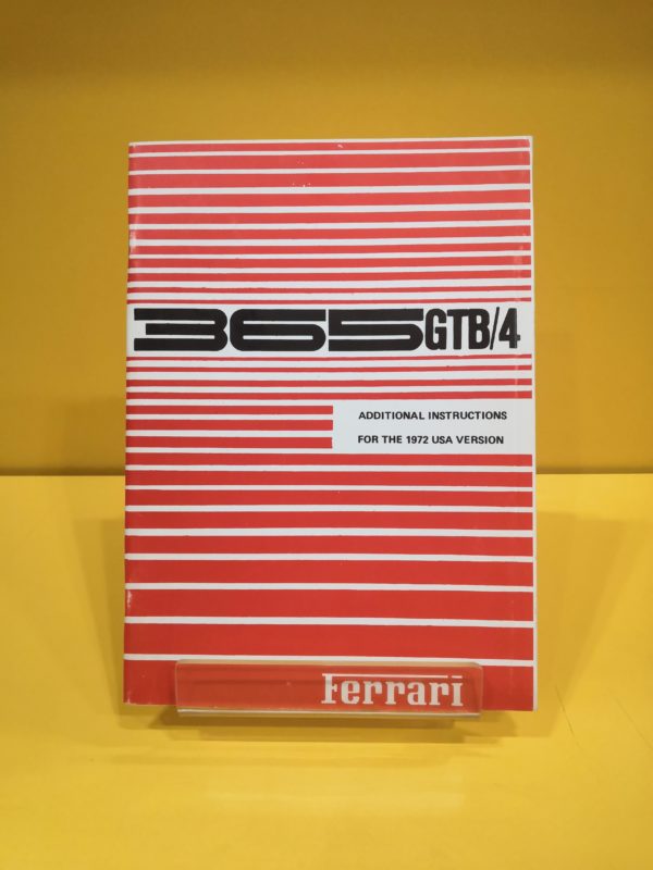 Ferrari 365 GTB/4 - Additional Instructions for the 1972 USA Version #47/71