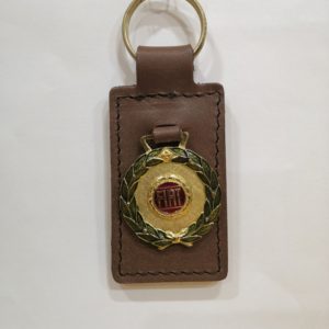 Portachiavi in Pelle con Corona d'Alloro Fiat