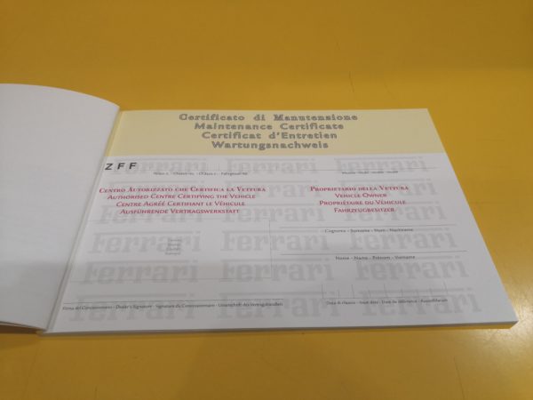 Certificato di Manutenzione Ferrari #3740/10 - immagine 2