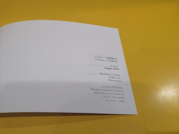 Certificato di Manutenzione Ferrari #3740/10 - immagine 5