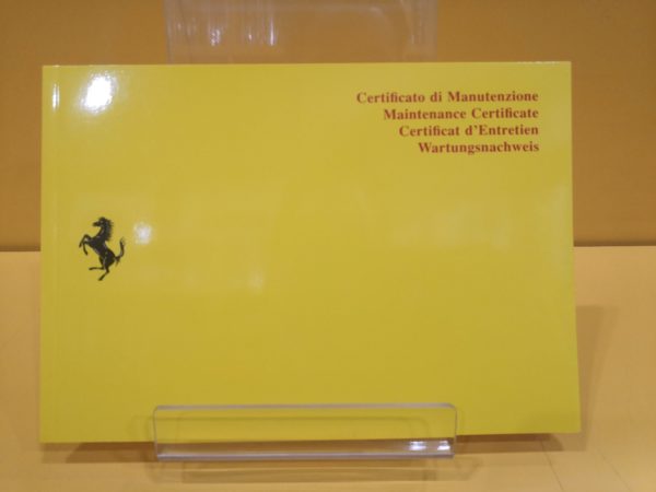 Certificato di Manutenzione Ferrari #3740/10