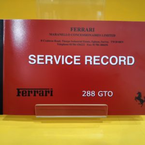 Ferrari 288 GTO Service Record