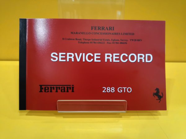 Ferrari 288 GTO Service Record