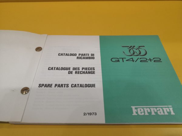 Ferrari 365 GT4 2+2 - Catalogo Parti di Ricambio #78/73 - immagine 2